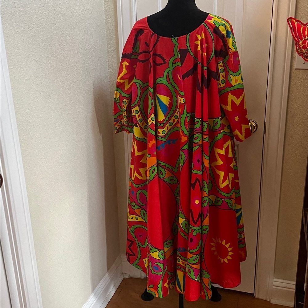Rhode Resort Dress mid century modern print one size red - Picture 4 of 10